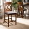 Baxton Studio Violet Grey Upholstered and Walnut Wood 2-Piece Pub Chair Set 167-9891 - alternate 8